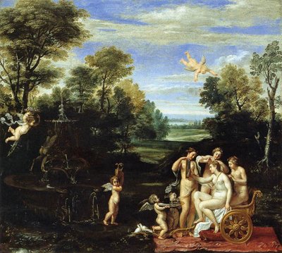 Paisaje con el aseo de Venus de Annibale Carracci